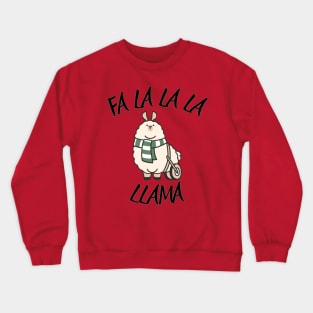 Falalala Llama Holiday Design Crewneck Sweatshirt